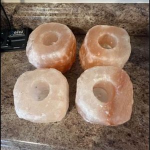 COPY - Himalayan salt rock candle tea light holders